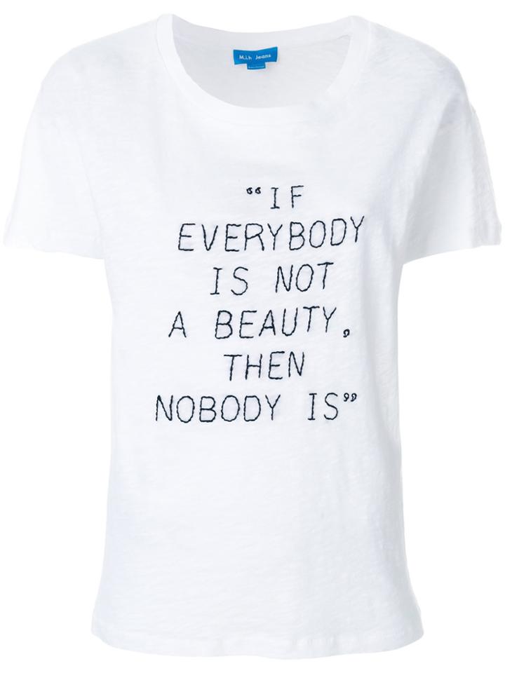 Mih Jeans Heaven Tee Customised By Marina Ontanaya - White