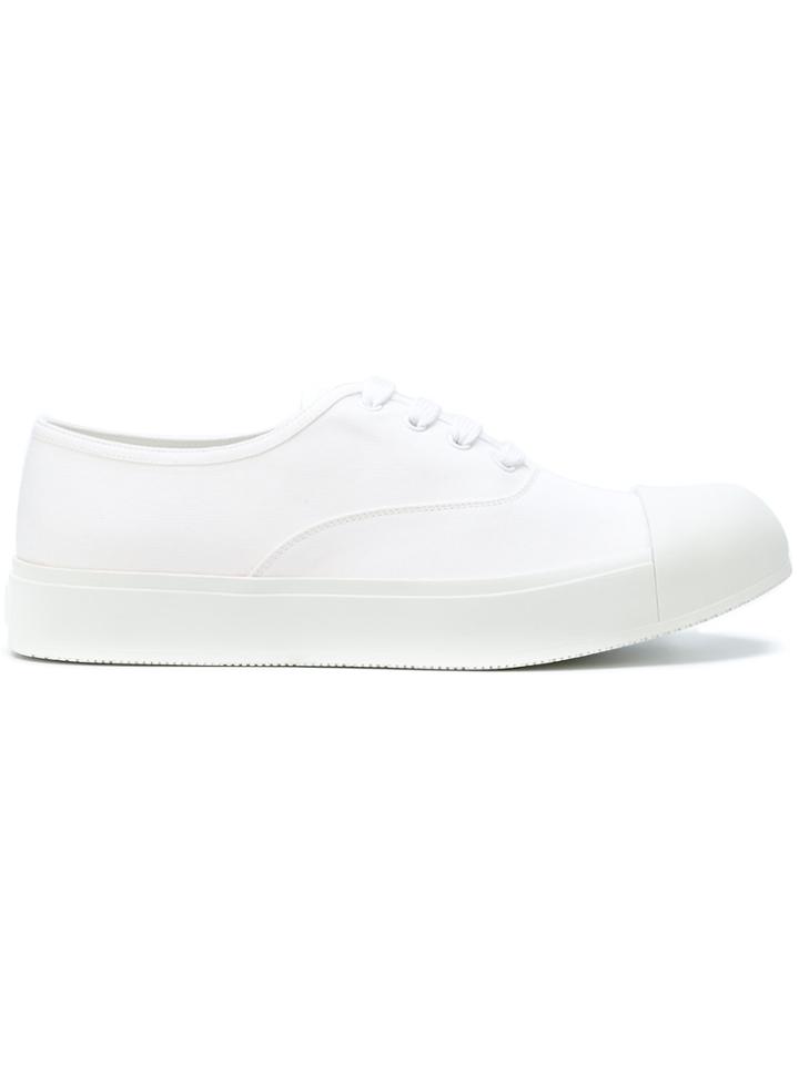 Prada Gabardine Lace-up Shoes - White