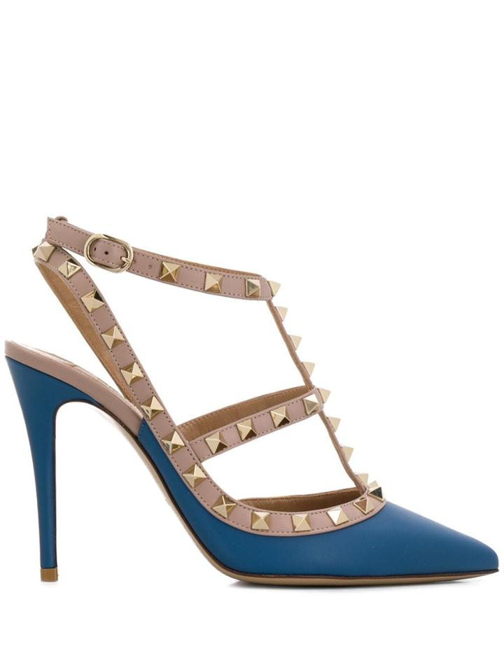 Valentino Valentino Garavani Contrast Rockstuck Pumps - Neutrals