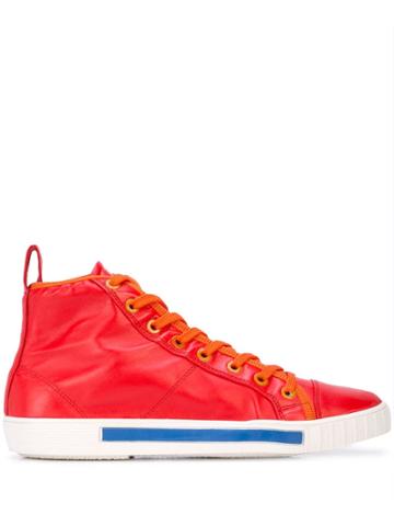 Carven Lace Up Hi-top Sneakers - Red