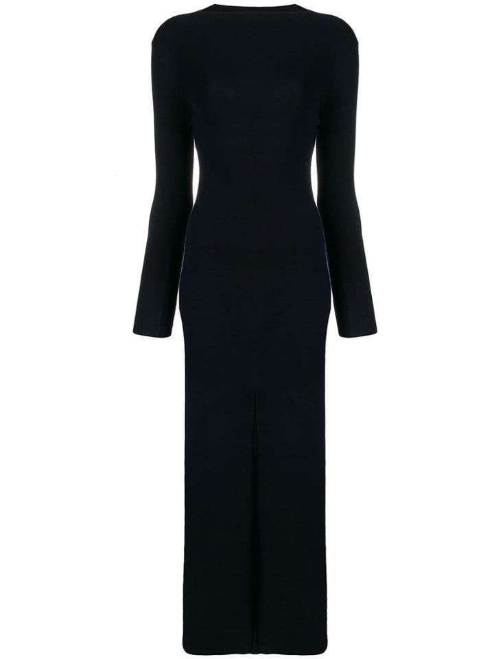 Jacquemus Side Slit Fitted Dress - Blue