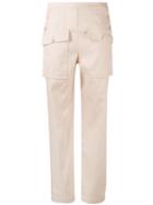 Chloé - Sailor Button Cargo Trousers - Women - Linen/flax/cotton - 34, Pink/purple, Linen/flax/cotton