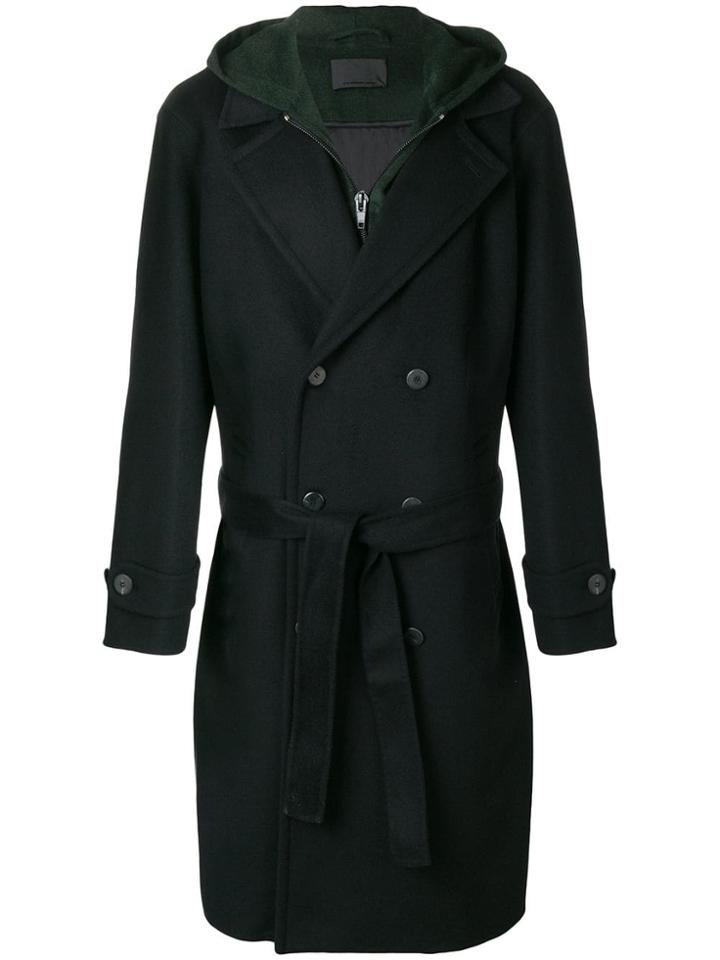 Alexander Wang Hooded Woolen Coat - Black