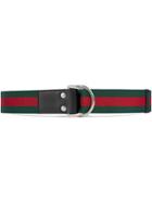 Gucci Web Belt With D-ring - Green