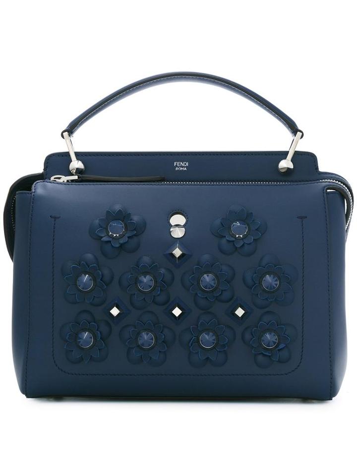 Fendi - Dotcom With Flowerland Flowers - Women - Calf Leather - One Size, Blue, Calf Leather