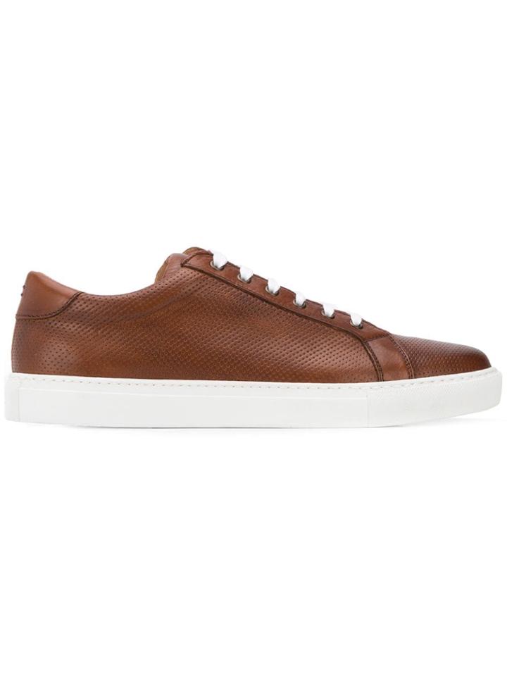 Eleventy Perforated Low-top Sneakers - Brown