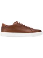 Eleventy Perforated Low-top Sneakers - Brown