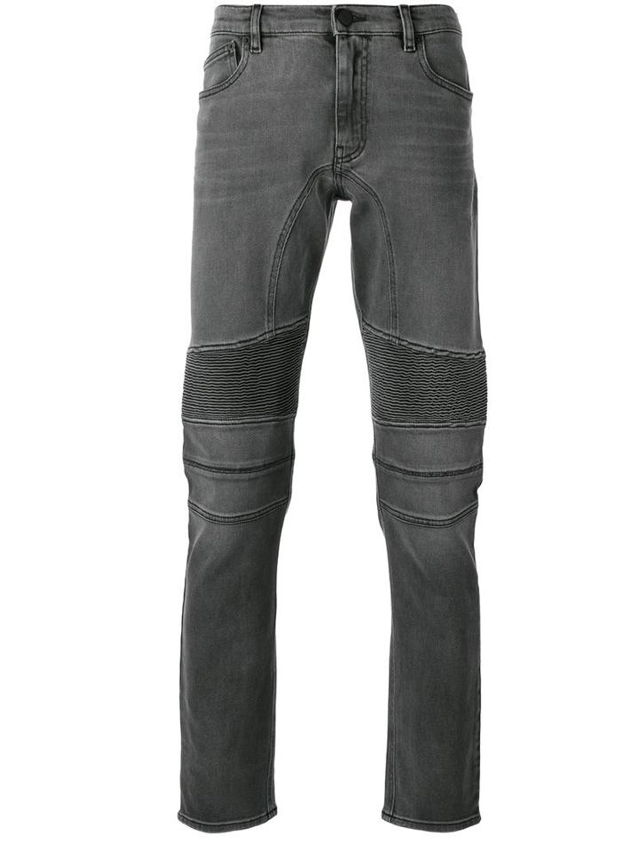 Belstaff Contrast Texture Jeans, Men's, Size: 30, Grey, Cotton/spandex/elastane