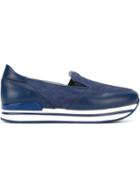 Hogan Contrast Panel Slip On Sneakers