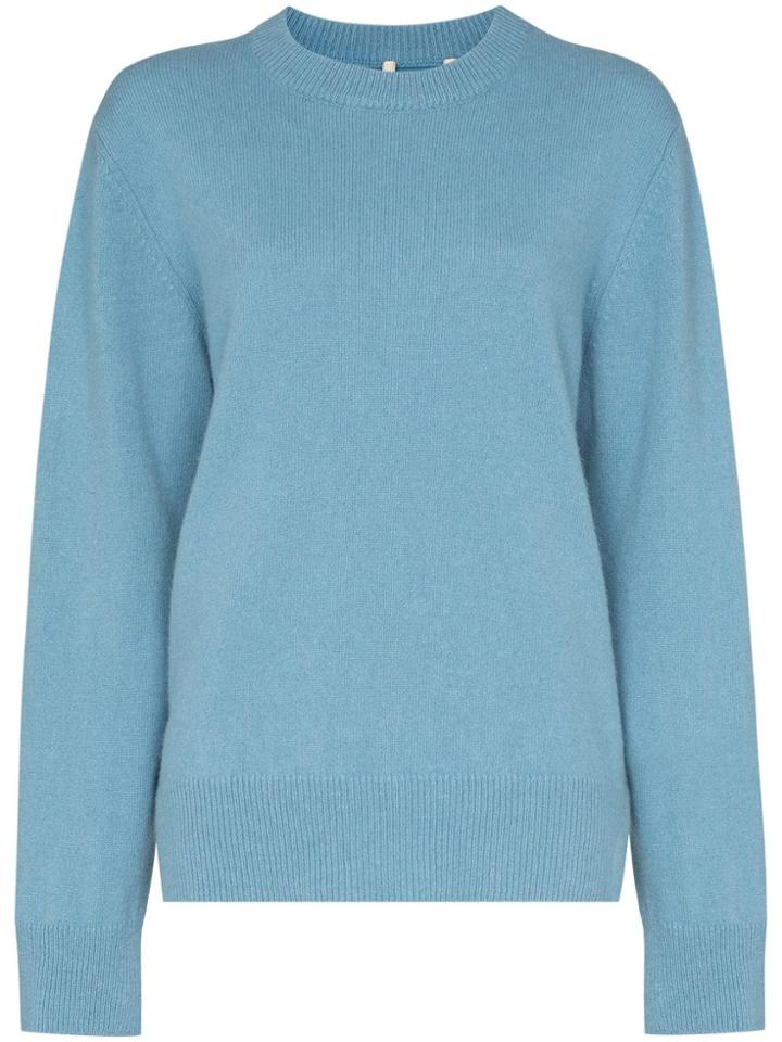 Sunflower Moon Crew-neck Jumper - Blue