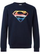 Iceberg Superman Sweatshirt, Men's, Size: Small, Blue, Cotton/polyester