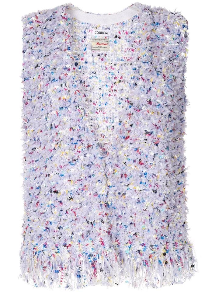 Coohem Tweed Waistcoat - Purple