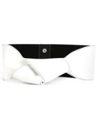 Erika Cavallini Knot Detail Belt, Women's, Size: Medium, White, Leather/nylon
