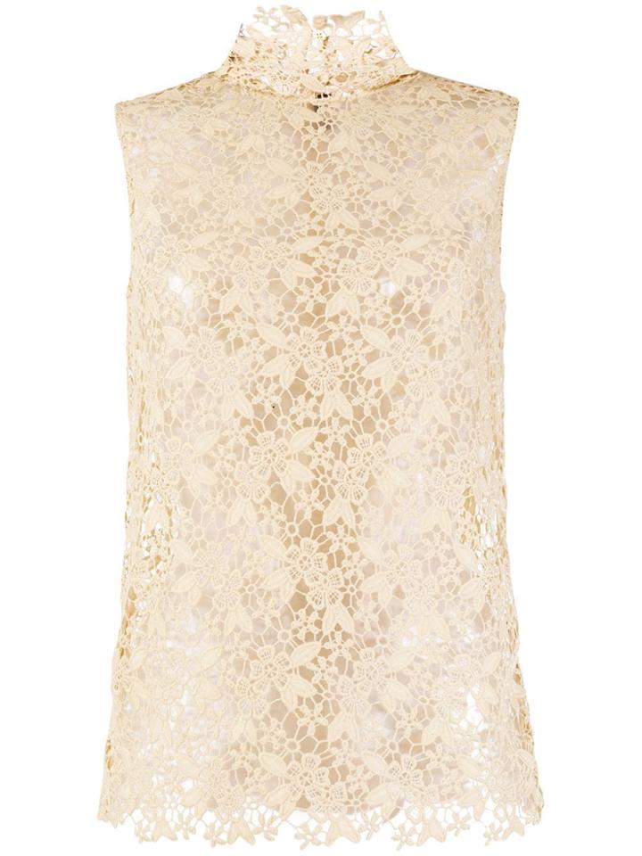 Joseph Silk Lace Tank Top - Nude & Neutrals