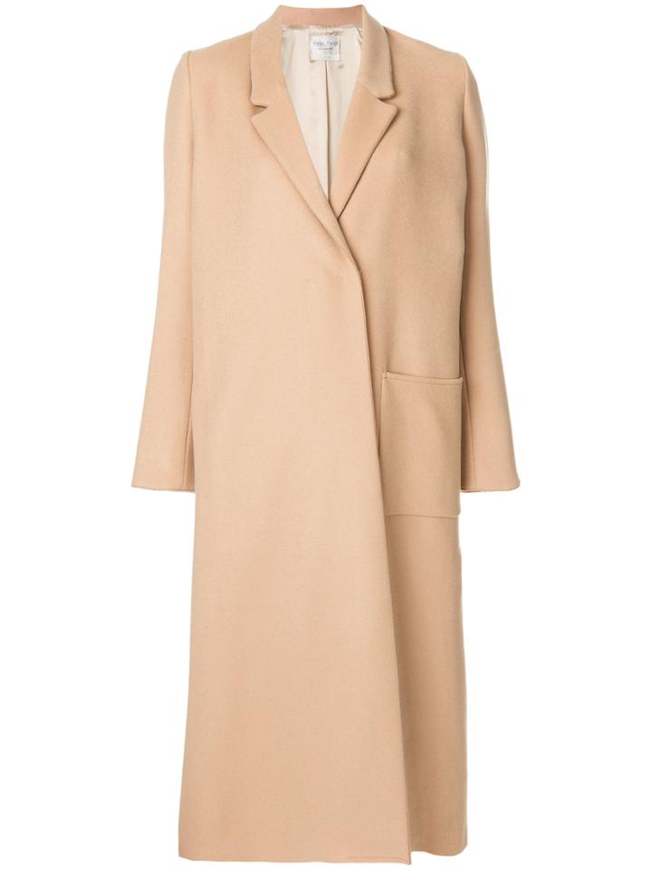 Forte Forte Plain Single Breasted Coat - Nude & Neutrals