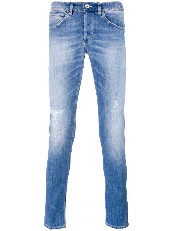 Dondup George Jeans, Men's, Size: 35, Blue, Cotton/polyester/spandex/elastane