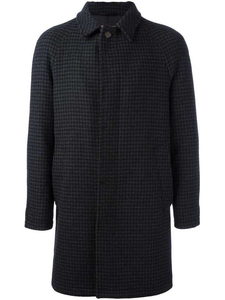 Sealup Pied De Poule Coat, Men's, Size: 48, Grey, Polyester/viscose/wool