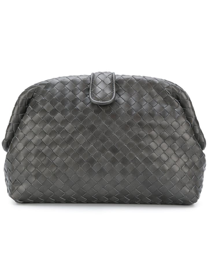 Bottega Veneta Woven Effect Clutch - Grey