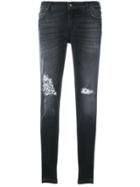 Dondup Distressed Skinny Cropped Jeans - Black