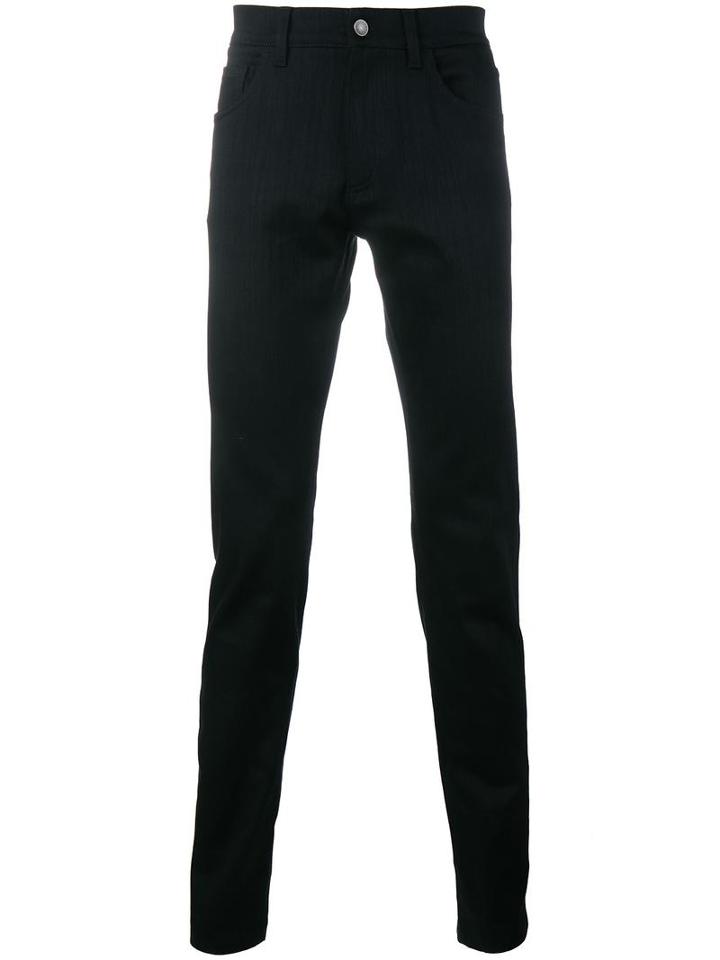 Dolce & Gabbana Slim-fit Jeans, Men's, Size: 48, Cotton/polyurethane/zamac/calf Leather