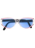 Yves Saint Laurent Vintage Rectangular Frame Sunglasses, Women's, Pink/purple