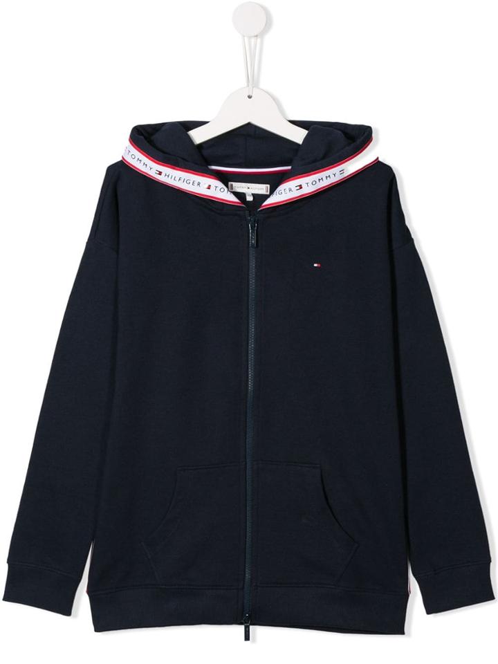 Tommy Hilfiger Junior Logo Band Hoodie - Blue