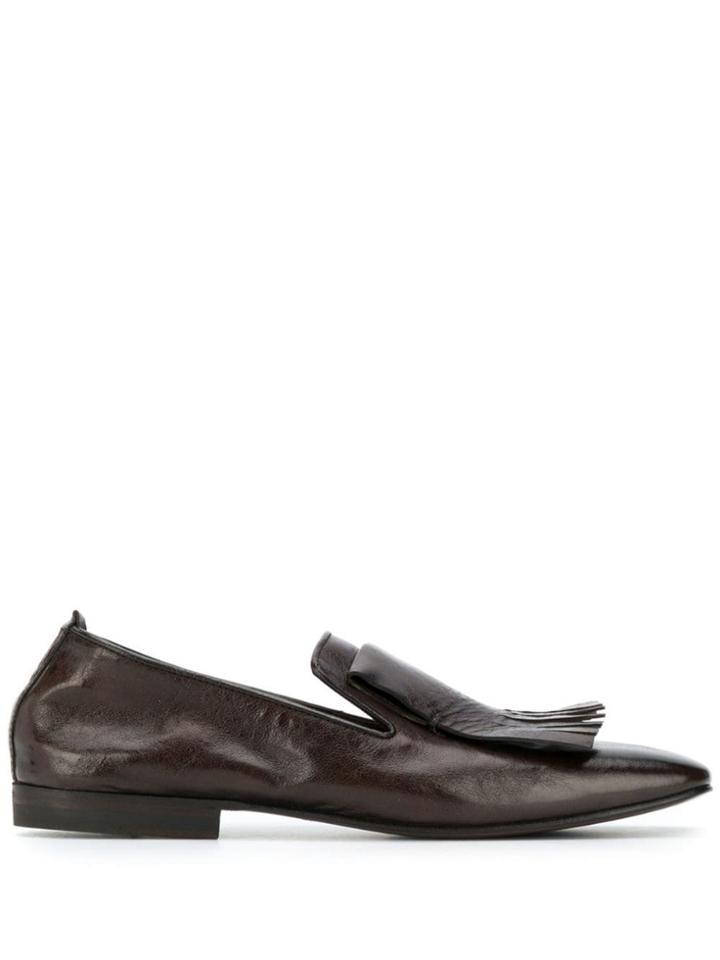 Henderson Baracco Fringe Flap Loafers - Brown