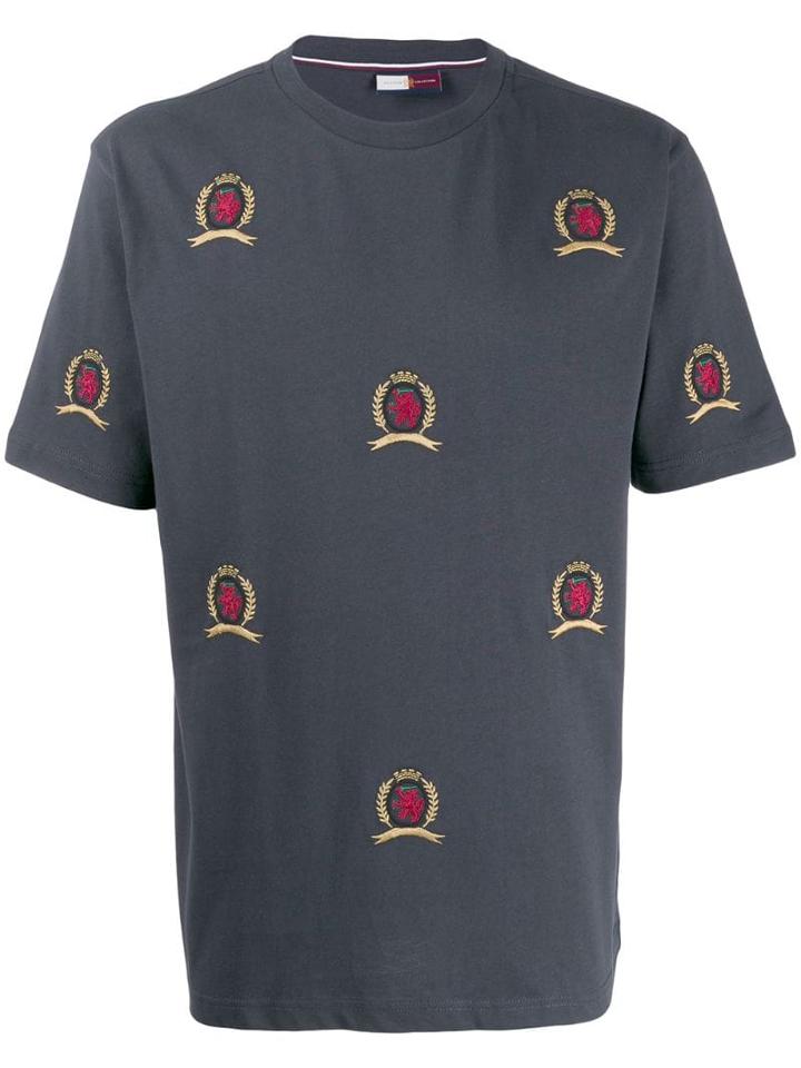 Tommy Hilfiger Logo Patch Embroidered T-shirt - Blue