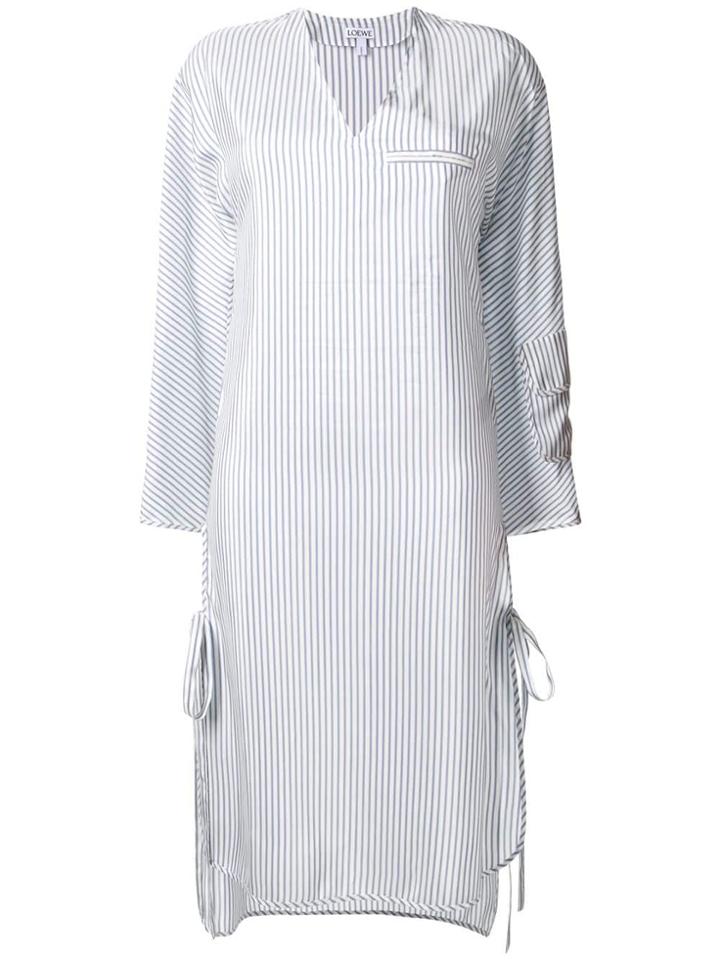 Loewe Striped Shift Dress - White