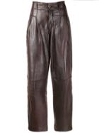 Versace Pre-owned 1980s High-waisted Trousers - Brown