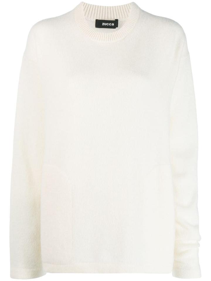 Zucca Loose-fit Crew Neck Jumper - White