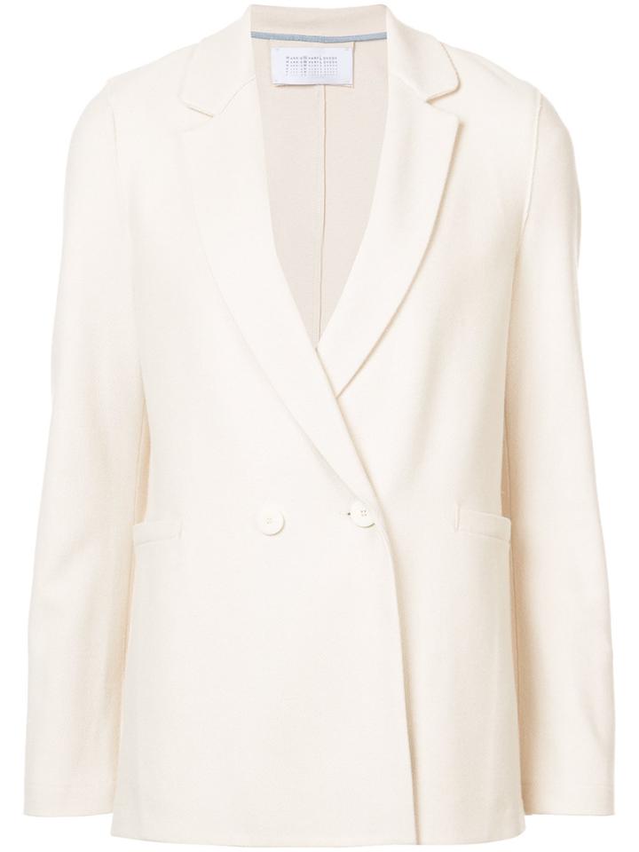 Harris Wharf London Double Breasted Blazer - White