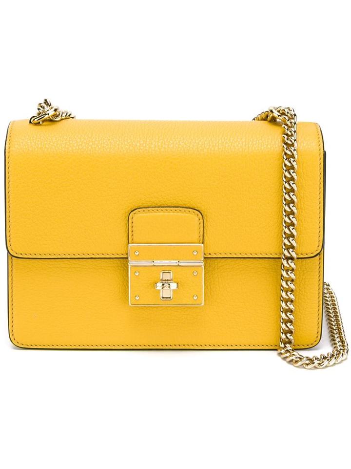 Dolce & Gabbana 'rosalia' Shoulder Bag, Women's, Yellow/orange