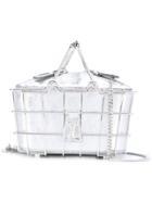 Savas Wire Basket Tote Bag - Metallic