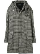 Raf Simons Houndstooth Padded Parka - Black