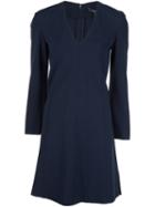 Derek Lam Classic V-neck Dress, Women's, Size: 40, Blue, Viscose/polyamide/spandex/elastane