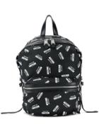 Moschino Monogram Print Backpack - Black