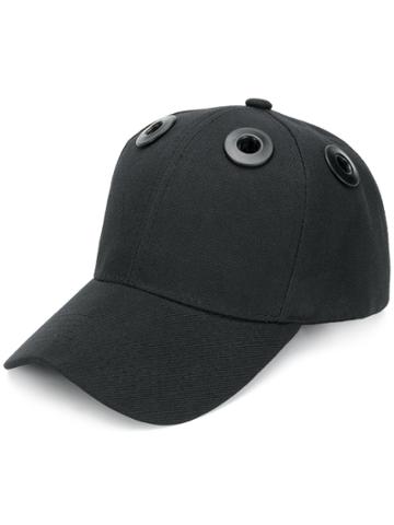 H Rv Rk Eyelets Baseball Cap - Black