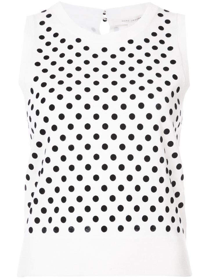 Marc Jacobs Polka Dot Knitted Vest - Nude & Neutrals