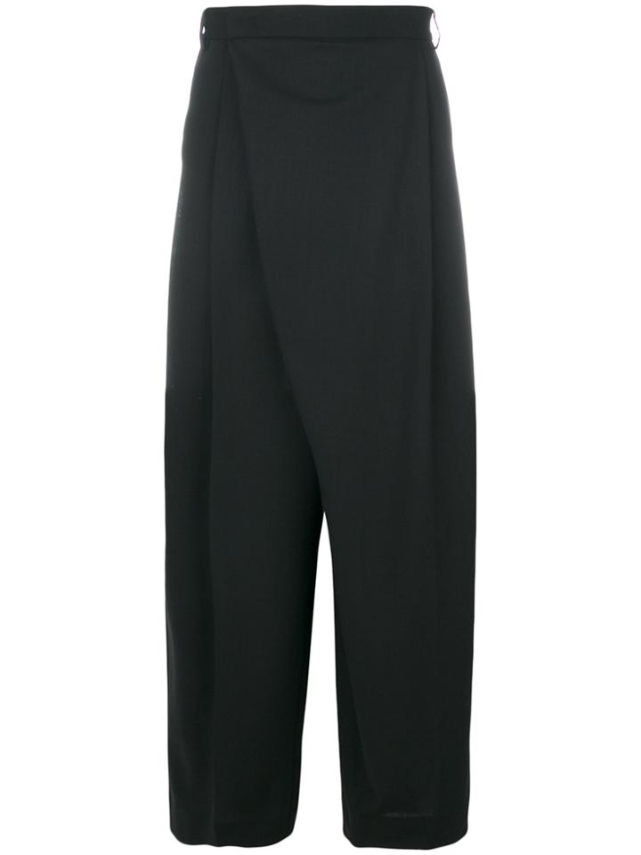Mcq Alexander Mcqueen Tailored Cross Over Trousers - Black