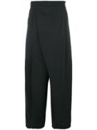 Mcq Alexander Mcqueen Tailored Cross Over Trousers - Black