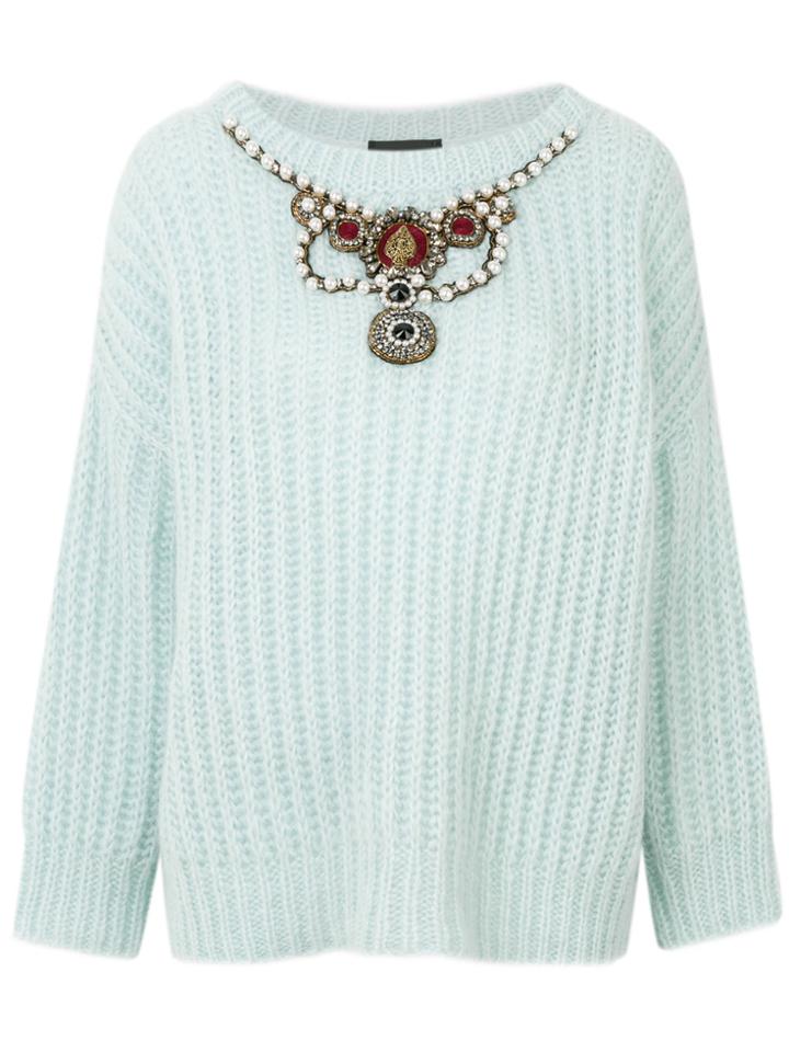 Lédition Embellished Jumper - Blue