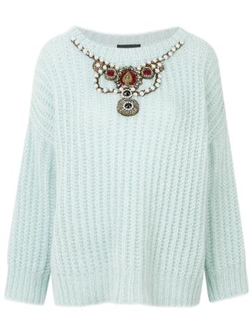 Lédition Embellished Jumper - Blue