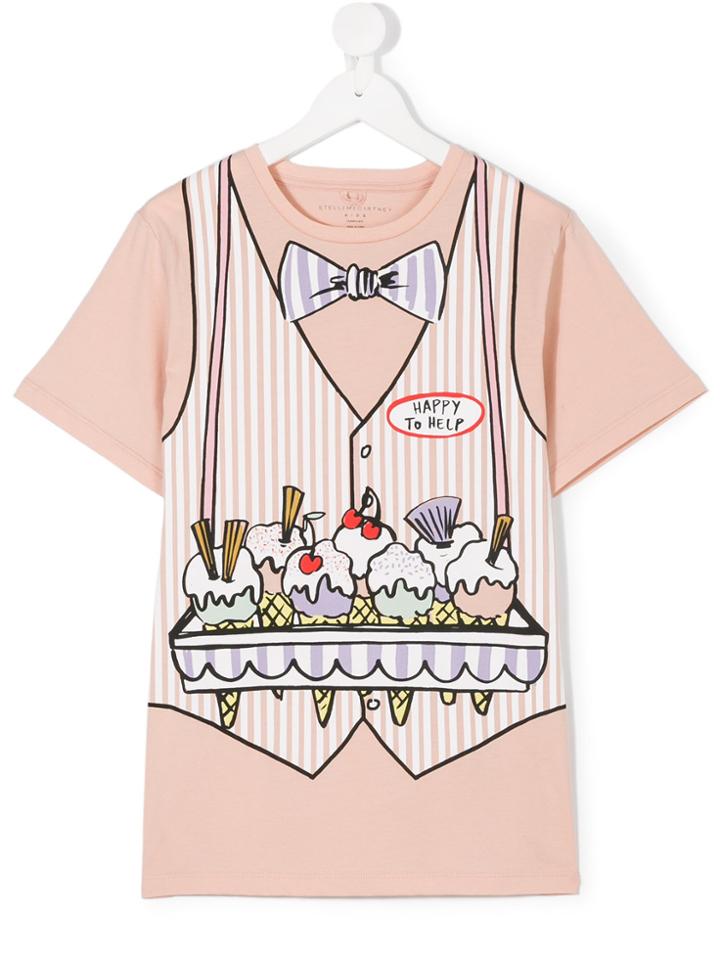 Stella Mccartney Kids Uniform Print T-shirt - Pink & Purple