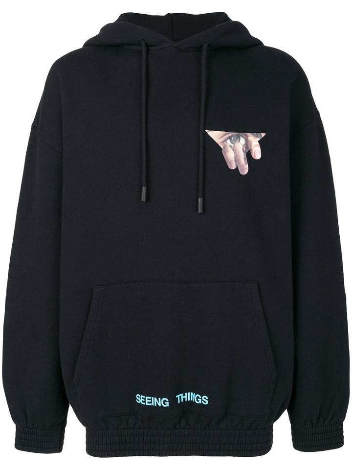 Off-white - Seeing Things Sweatshirt - Men - Cotton - Xxl, Black, Cotton