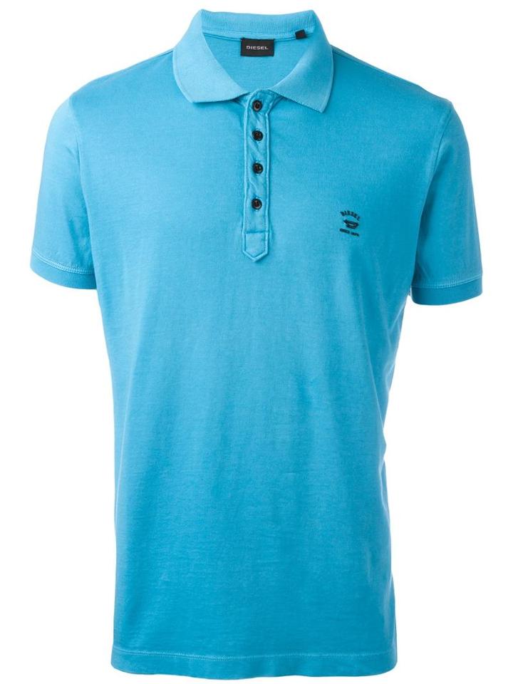 Diesel Classic Polo Shirt, Men's, Size: Large, Blue, Cotton