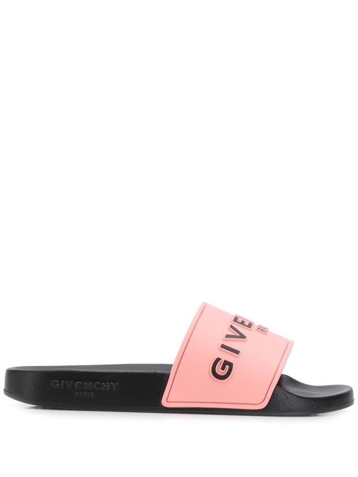 Givenchy Debossed Logo Slides - Black