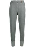 Peserico Cropped Tapered Trousers - Grey