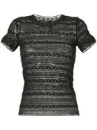Marc Cain Embroidered Fitted T-shirt - Black