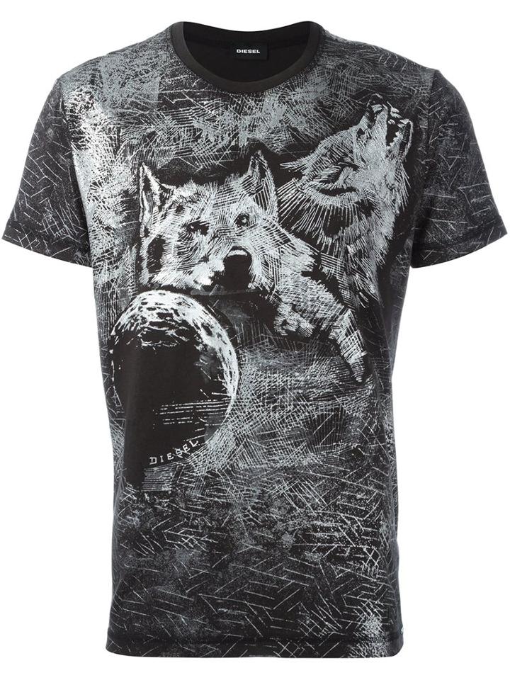 Diesel 't-diego-dh' T-shirt, Men's, Size: Xl, Black, Cotton